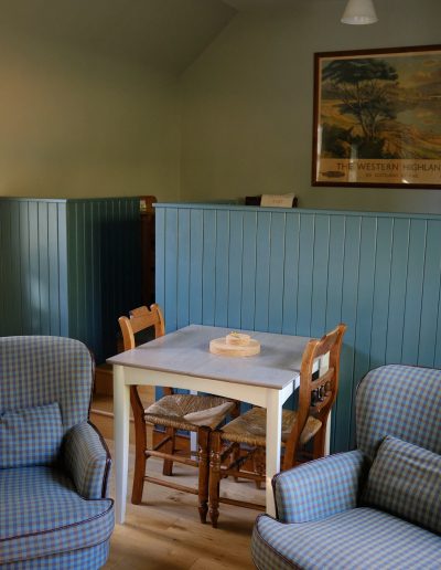 Dining /lounge area at Croick Mission Hall