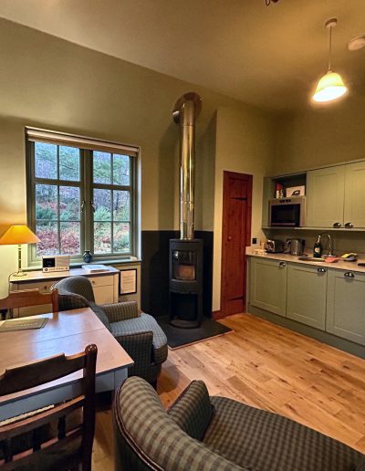 Croick holiday cottage Mission Hall kitchen